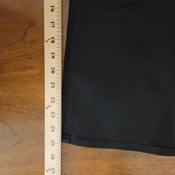 Madewell Petite‎ Kick Out Crop Jeans: Coated Edition in True Black Wash Size P29 - Picture 12 of 15